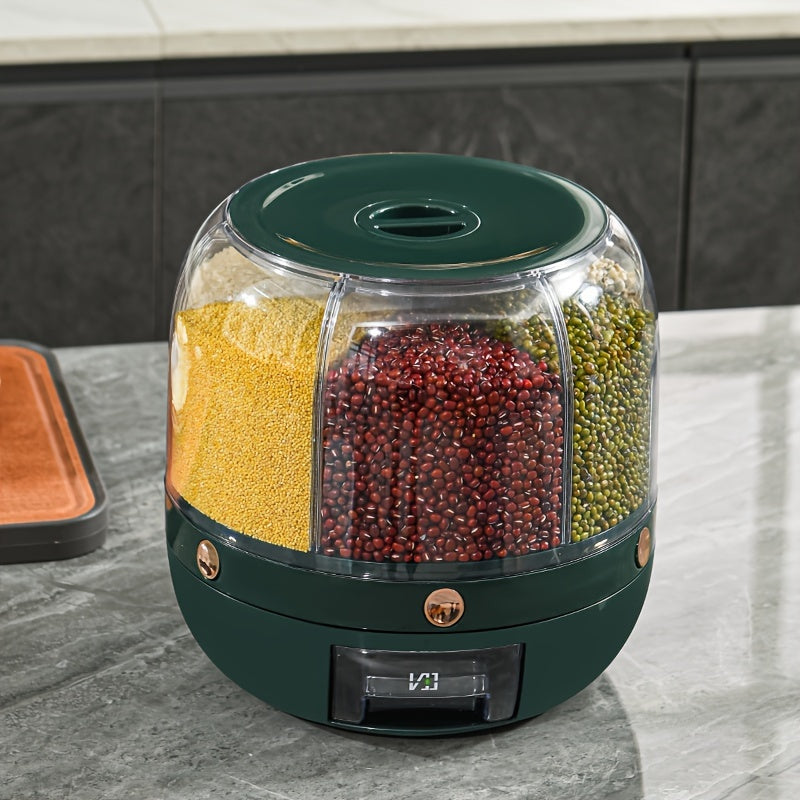 GrainGuard – Elegant Rotating Storage Box for Grain