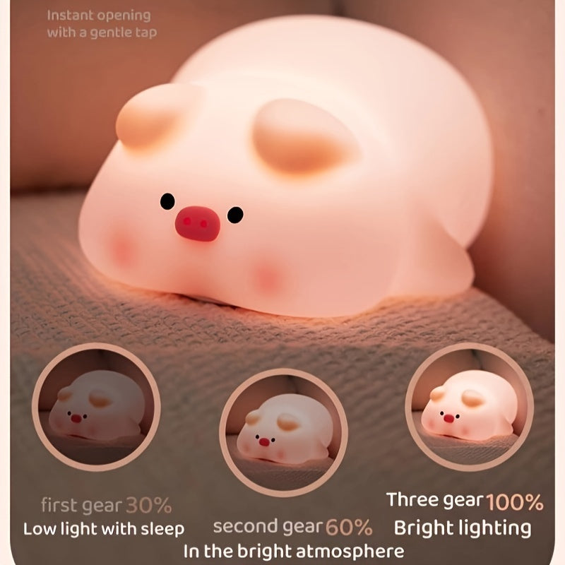 PiggyGlow – Cute Pink LED Night Light for Kids