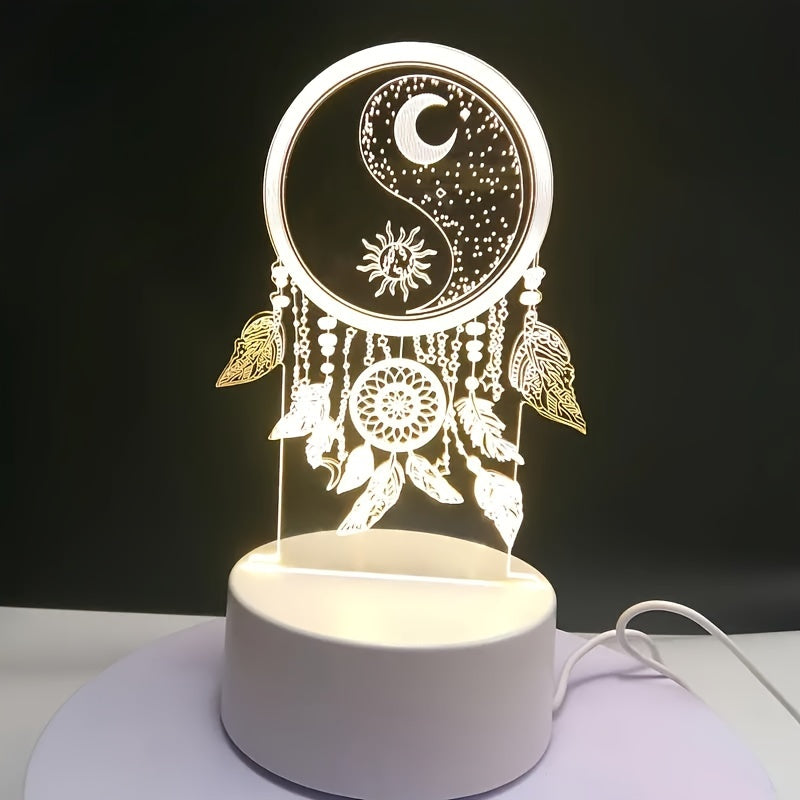 DreamCatcherGlow - 3D LED Night Light with USB