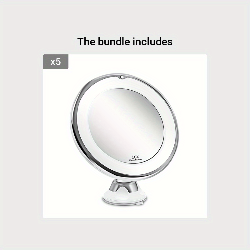JESLED 10X – Rotating Makeup Mirror with Lighting
