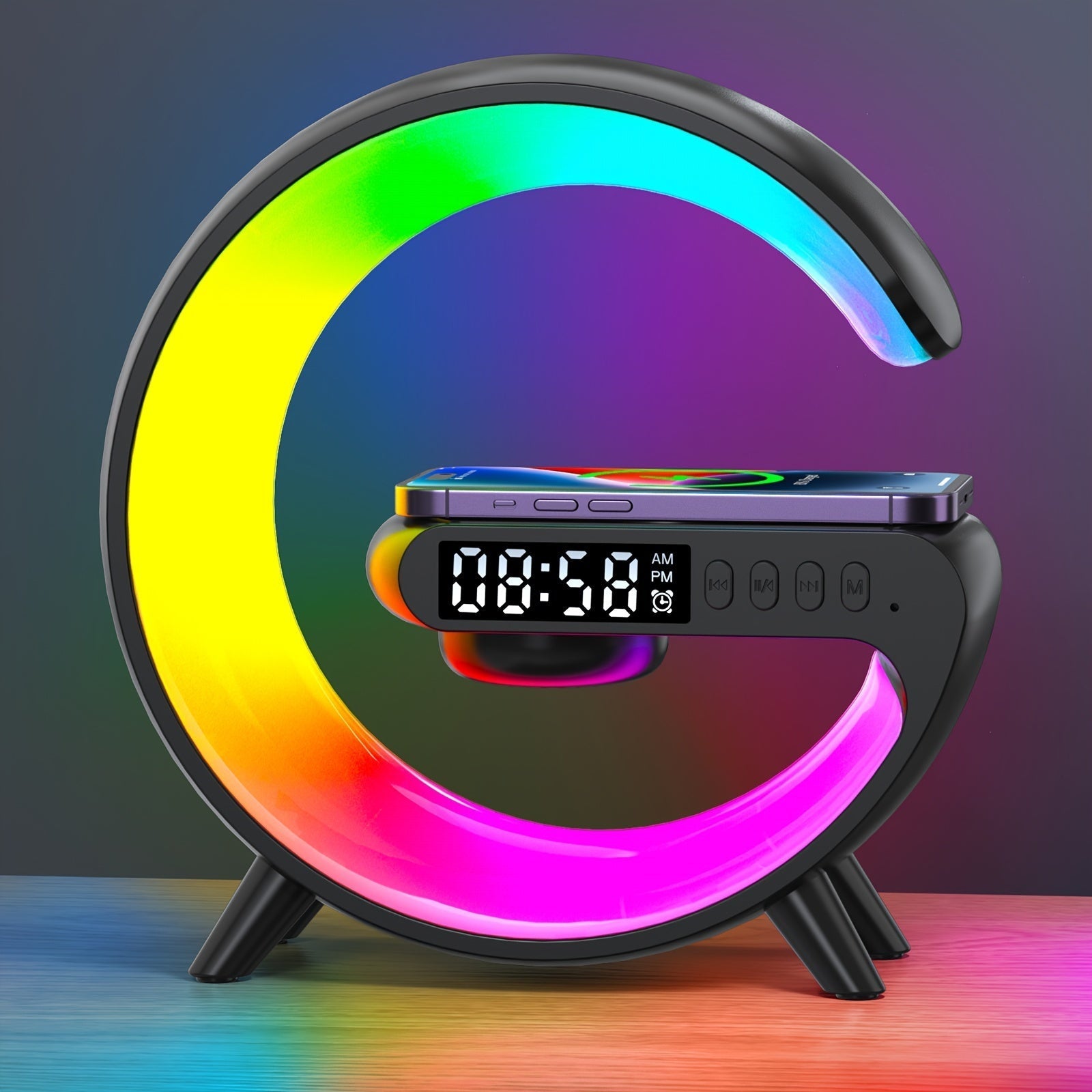 SlimLamp - Minimalist Table Lamp with Alarm Clock and Charging