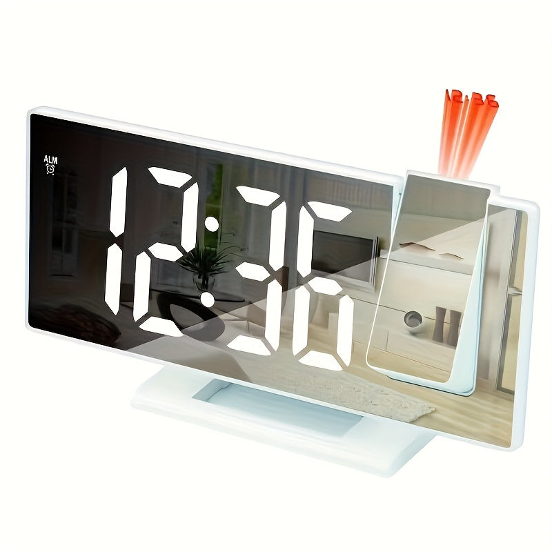 ProjectTime Clock - Stylish Large LED Projection Mirror