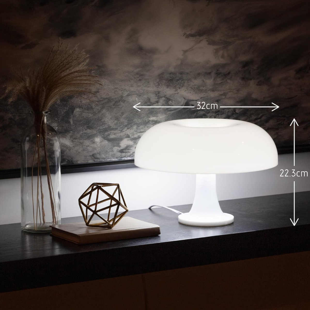 PoussesBlanches – Elegant White LED Mushroom Lamp