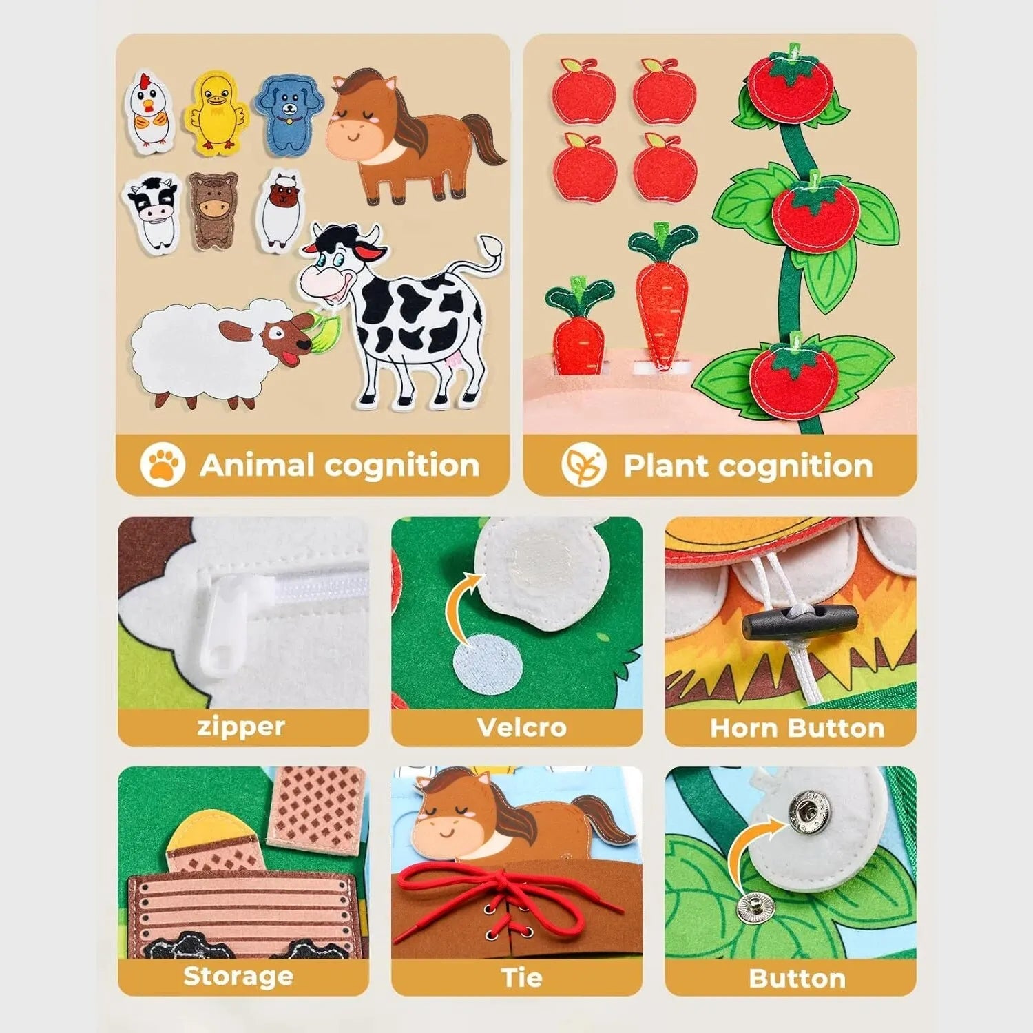 Creative Reading Book with Farm Animals - For Toddlers and Preschoolers