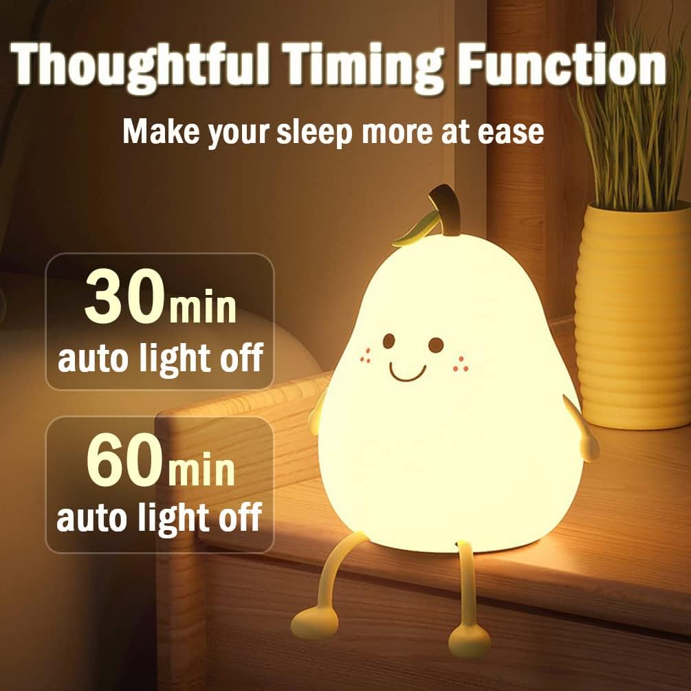 Chic PearGlow Night Light with USB Charger and Warm White Light