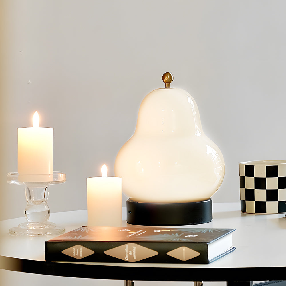 Elegant pear-shaped USB lamp with dimmable LED