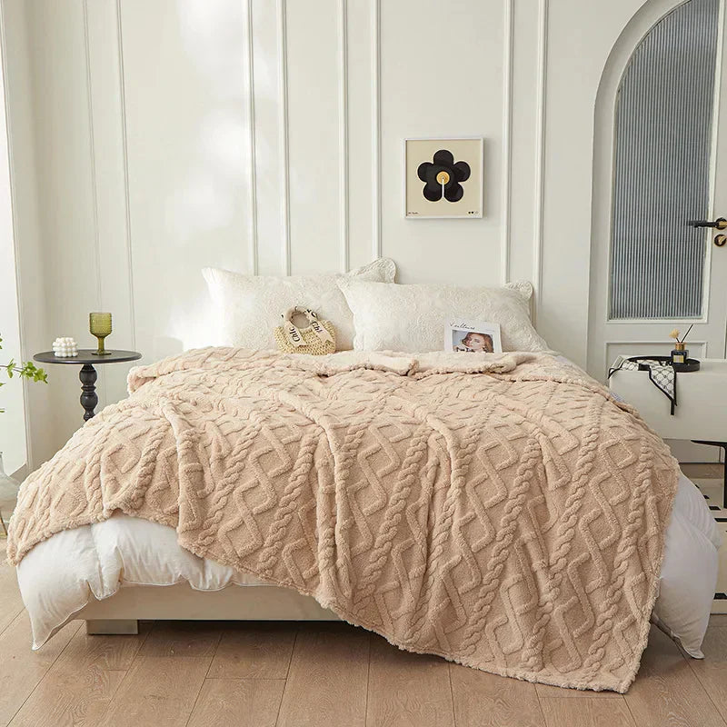 CozyLuxe - Luxurious Lambswool Blanket for Bedroom
