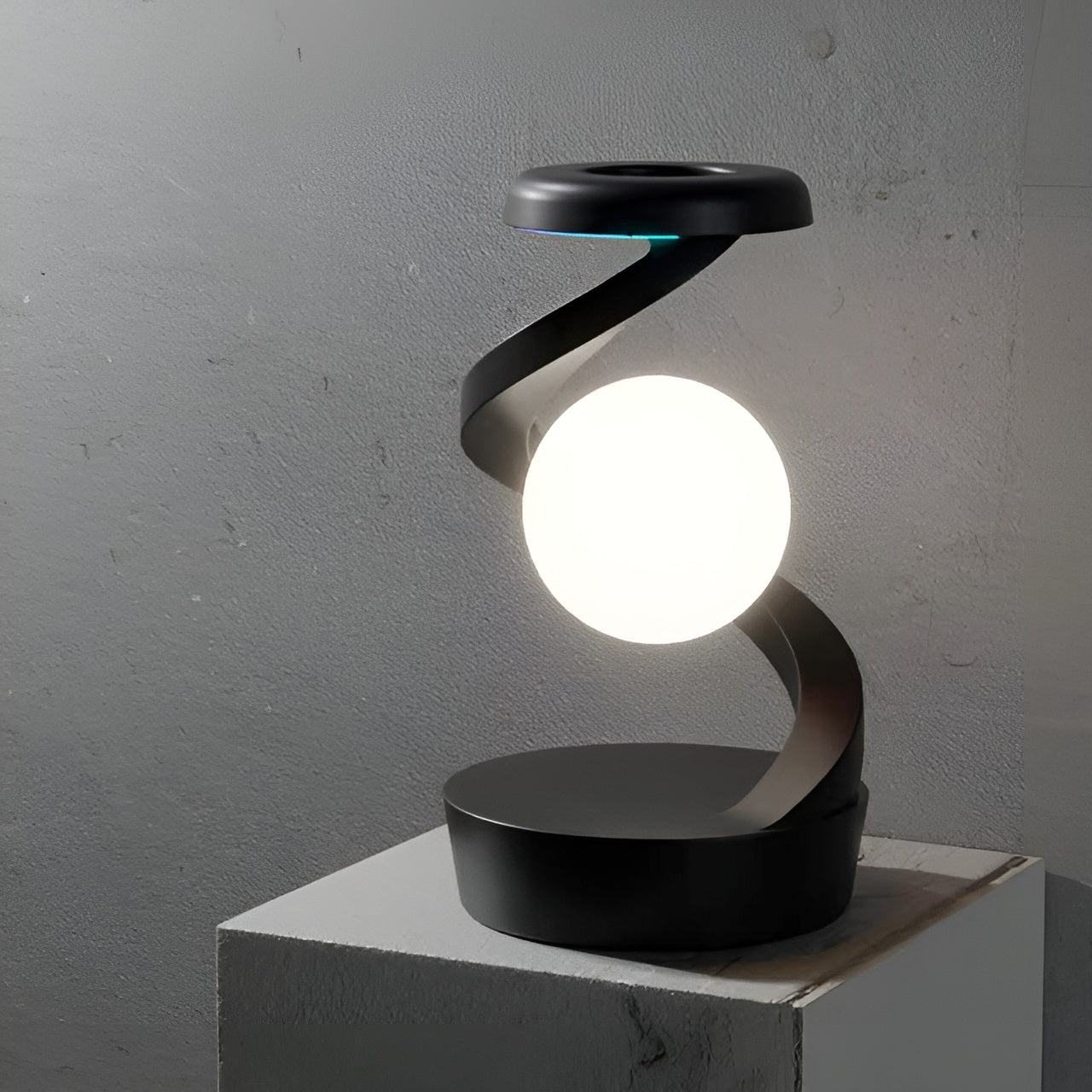 Futuristic FloatCharge - Lighting Wonder with Wireless Charger