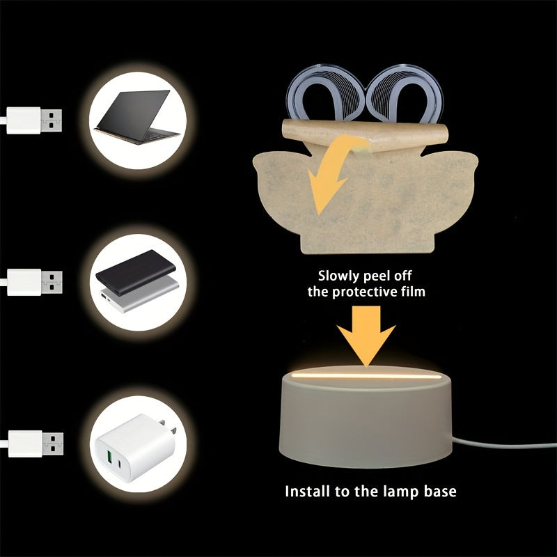 SwanLight – 3D LED Table Lamp with Modern Acrylic