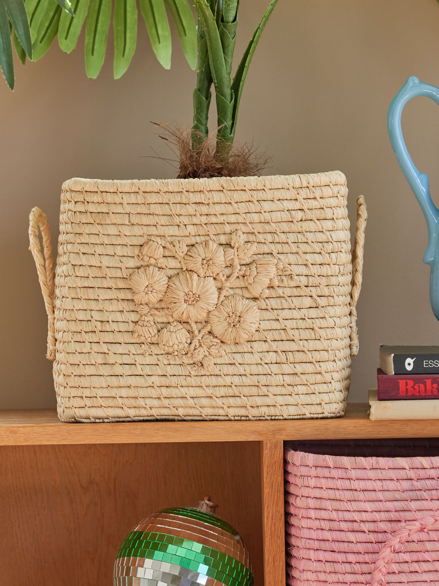 RaffiaCraft - Handmade Storage Basket with Unique Design