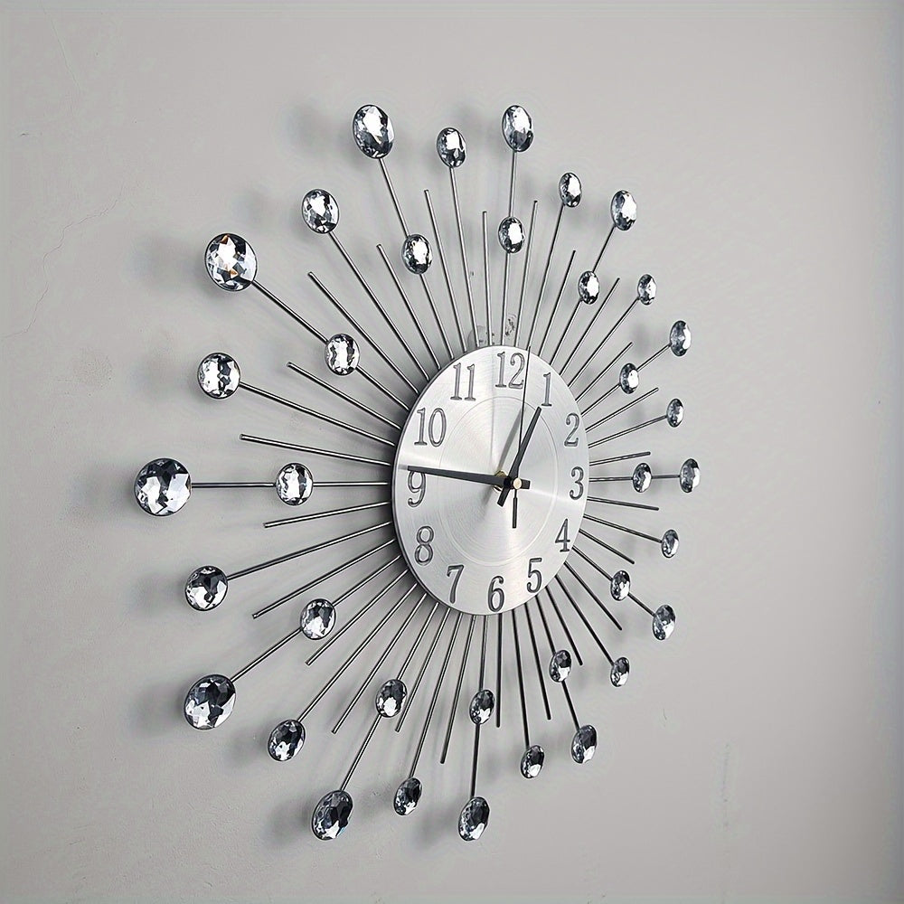 LuxeTime Clock - Elegant Wall Clock with Crystal Details