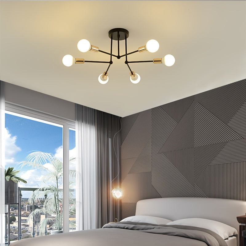 RetroGlow - Industrial 6-Light Ceiling Light