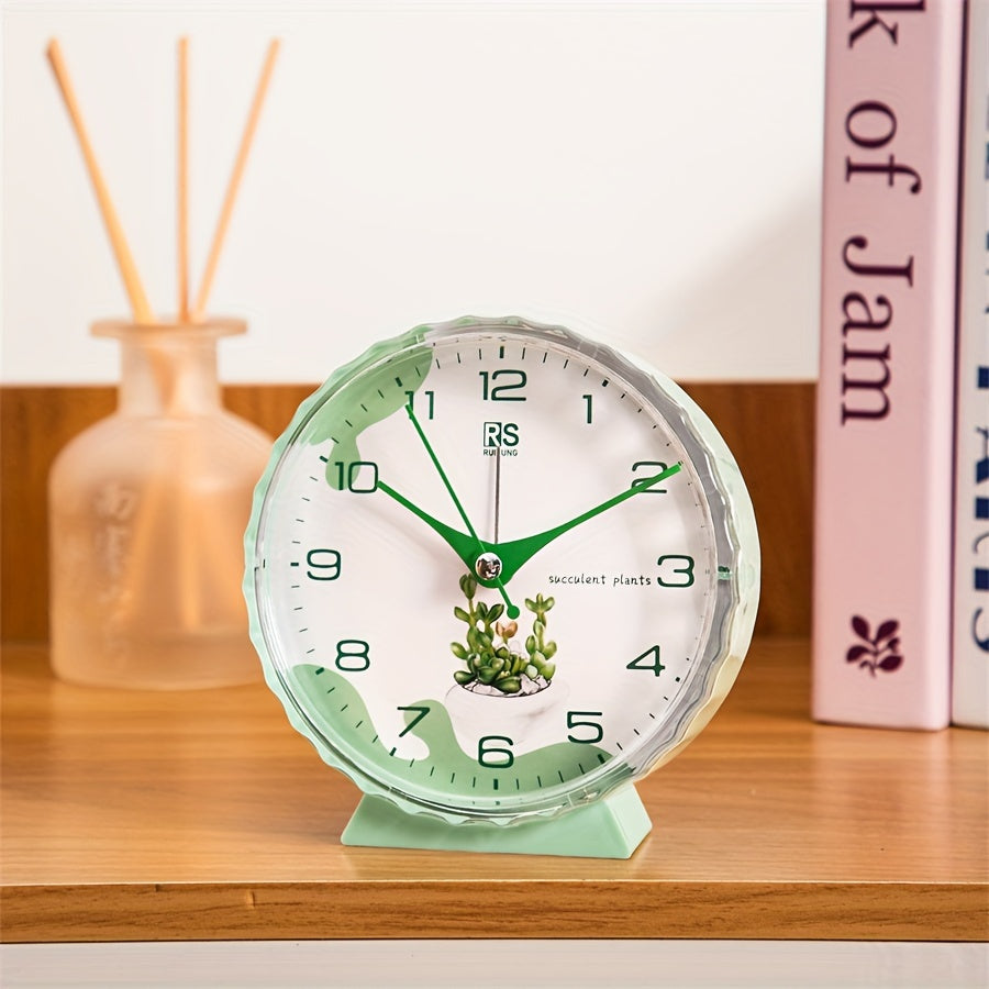 FloraTime Clock - Elegant Flower Wicker with Alarm