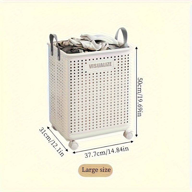 Efficient – Foldable Laundry Basket with Wheels for Easy Transport