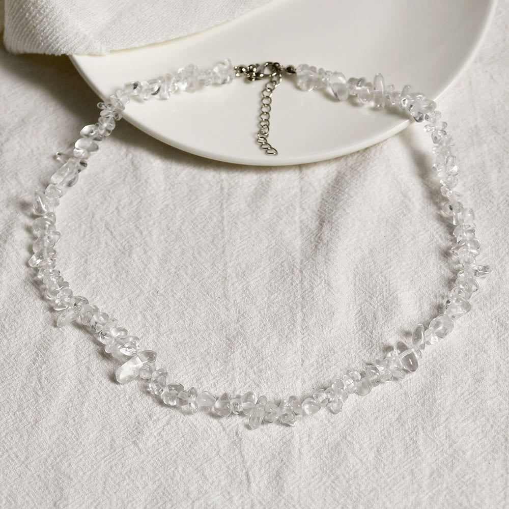 Elegant Polished Crystal Necklace - Lina