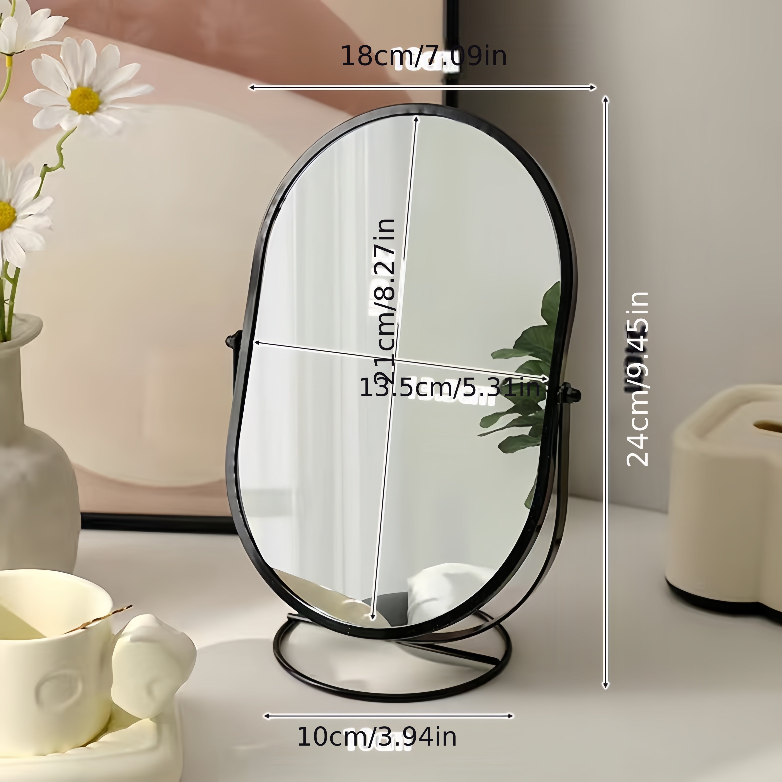 360° View – Elegant Makeup Mirror for all angles