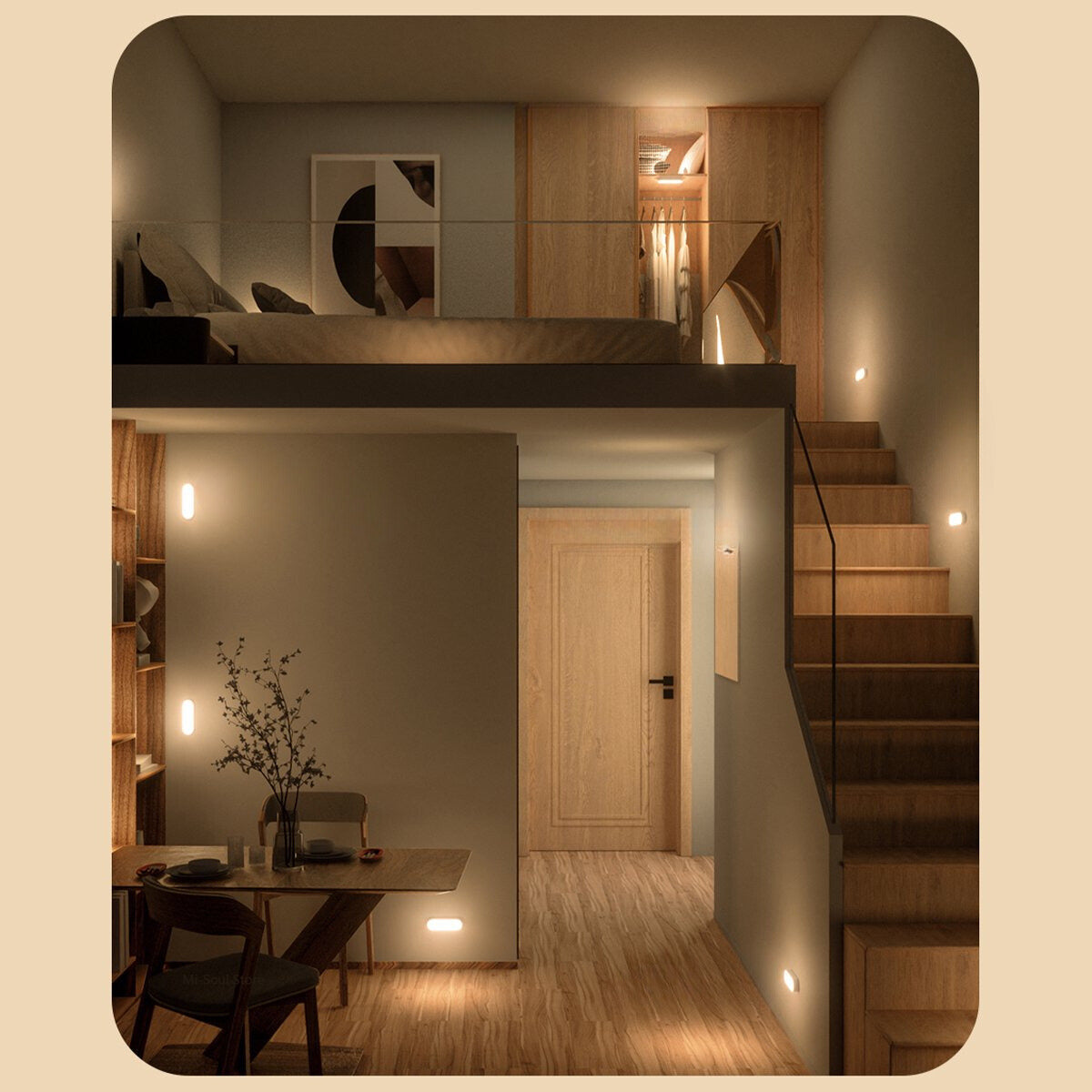 Brighté - Wireless Rechargeable Motion Sensor Wall Lamp