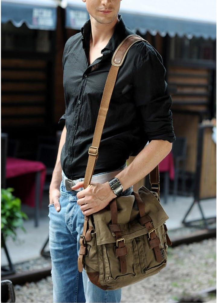 RetroCarry Bag – Vintage Canvas Shoulder Bag for Laptops