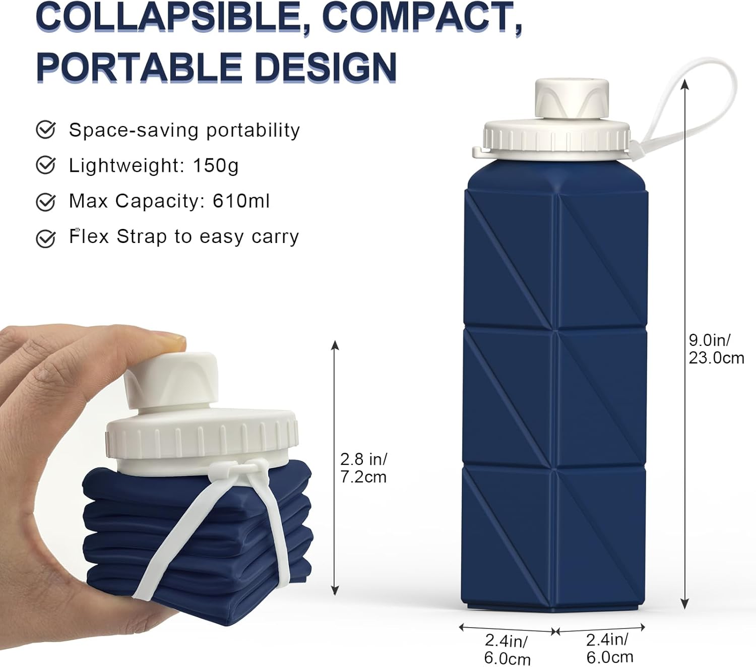 FlexiBottle – Compact Silicone Bottle 610 ml