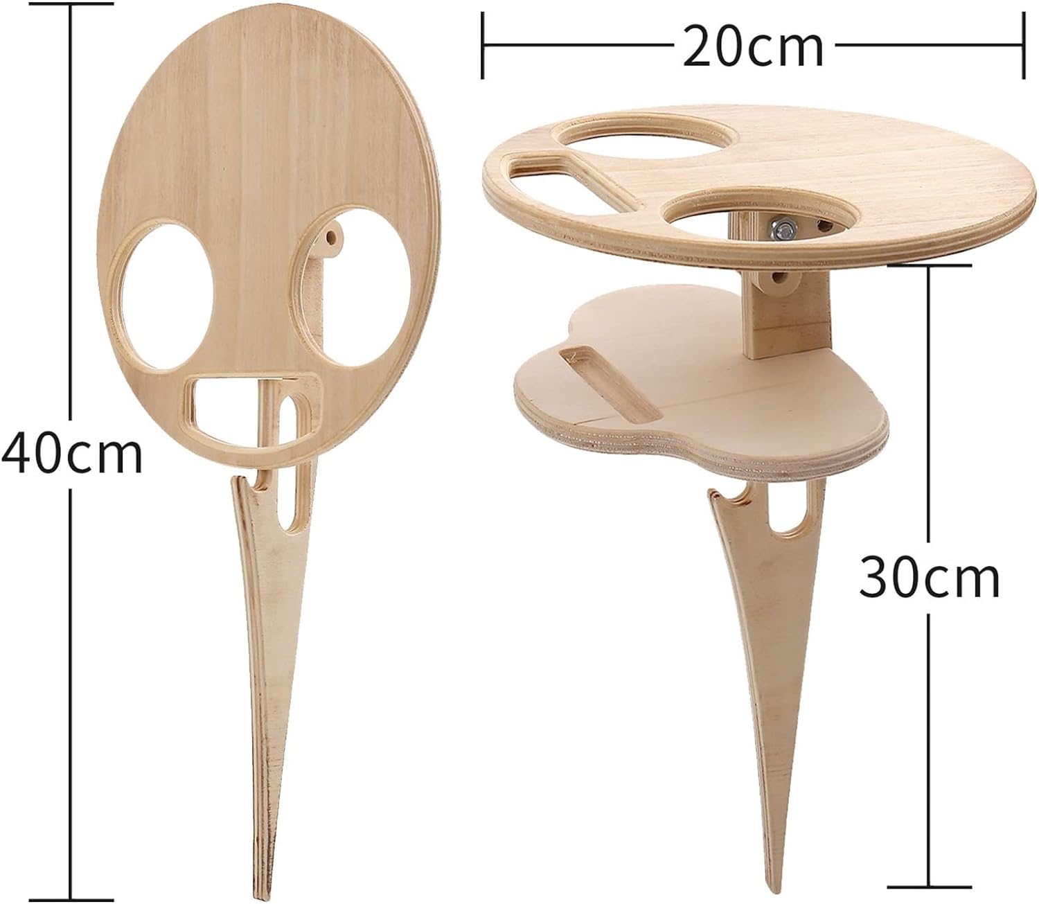 WineGlow Table - Double Portable Wine Table