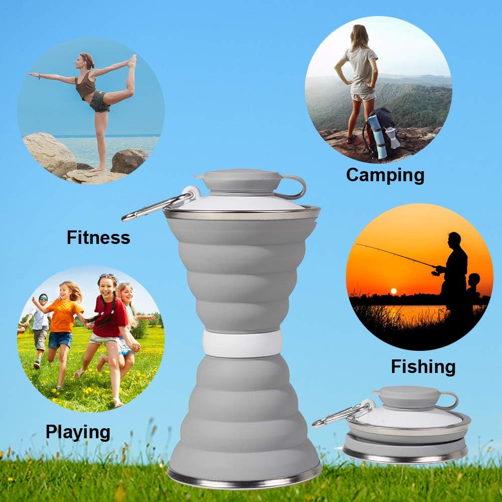 HydroFold - Practical Foldable Water Bottle with Hook