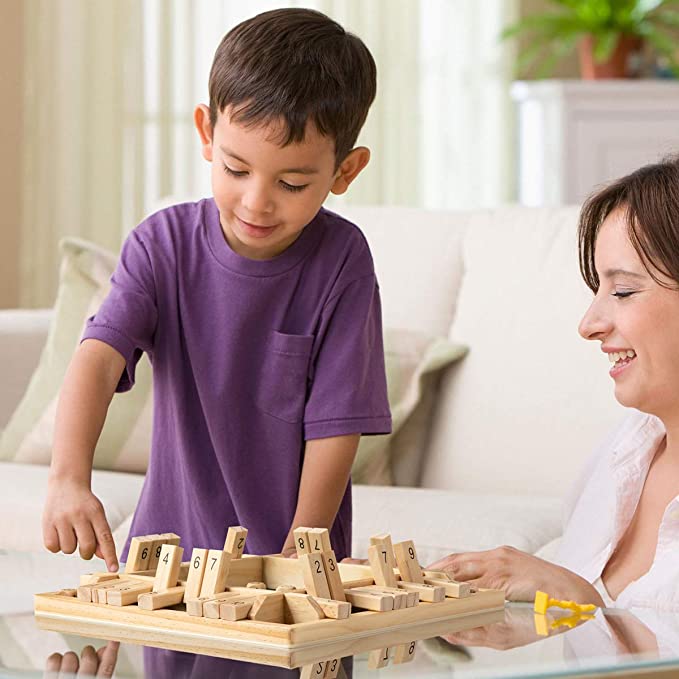 MathMagic - Interactive Wooden Board Game for Families