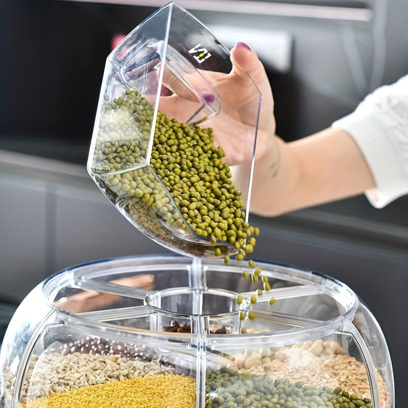 GrainGuard – Elegant Rotating Storage Box for Grain