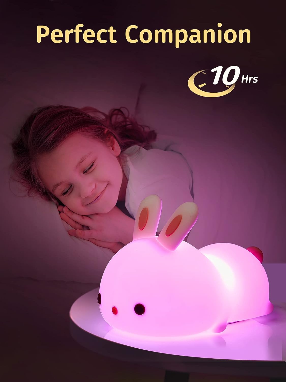 RabbitDream Night Light - Magical Rabbit with Color-Changing LED Light