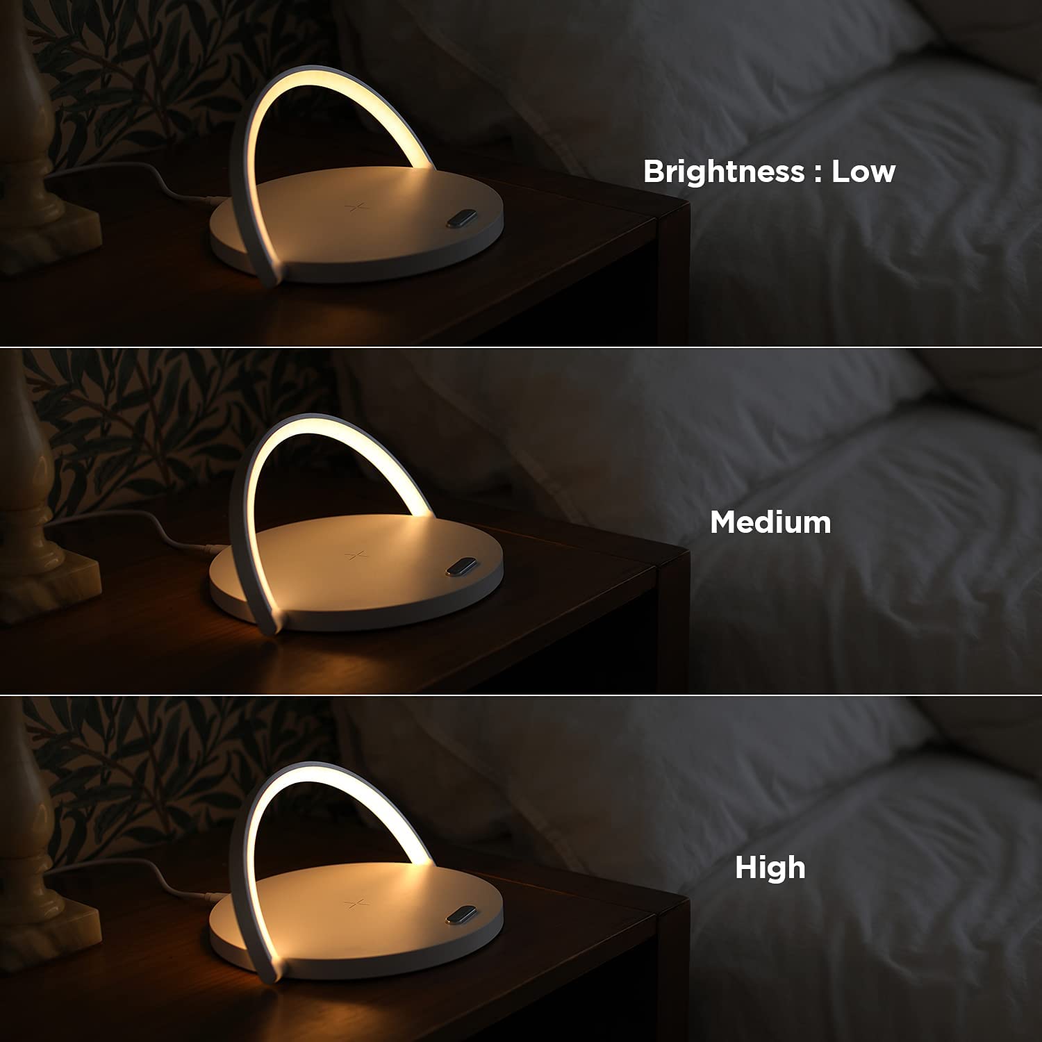3-in-1 Chargelight - Lamp including wireless charger