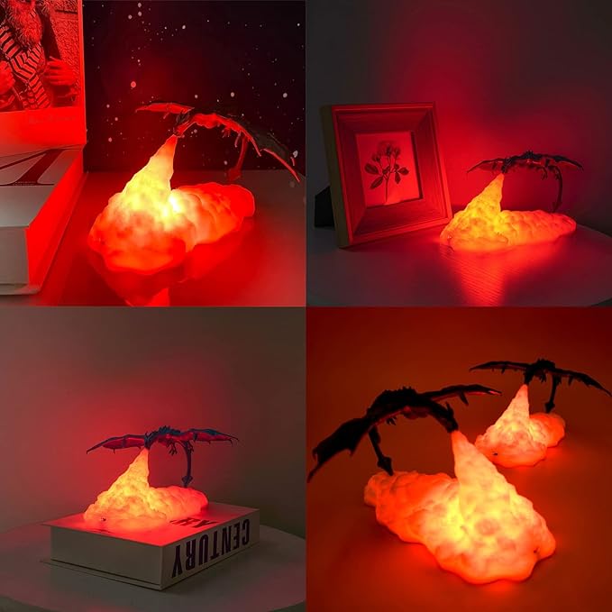 FireDragon Lamp - 3D Rechargeable Dragon Night Light