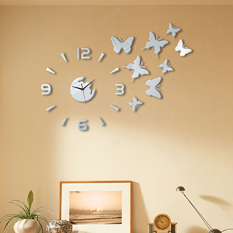 AcrylicButterfly - Luxury 3D Butterfly Mirror Clock