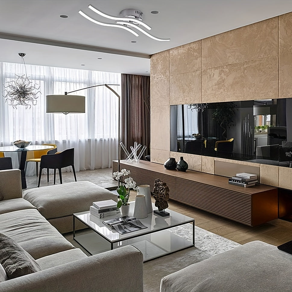 LumaCurve Light - Modern Dimmable LED Ceiling Light