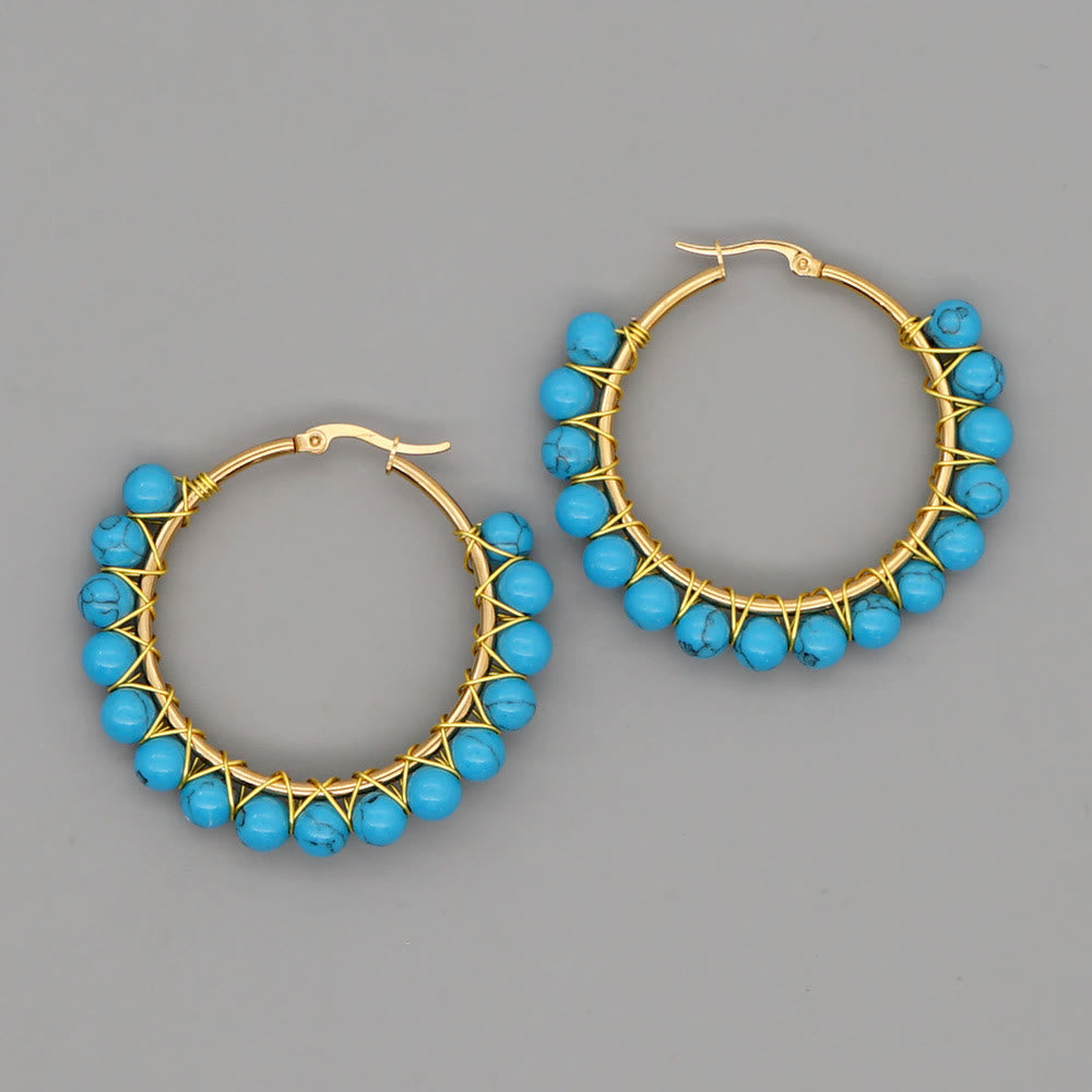 Sannes Elegant Boho Natural Crystal Earrings