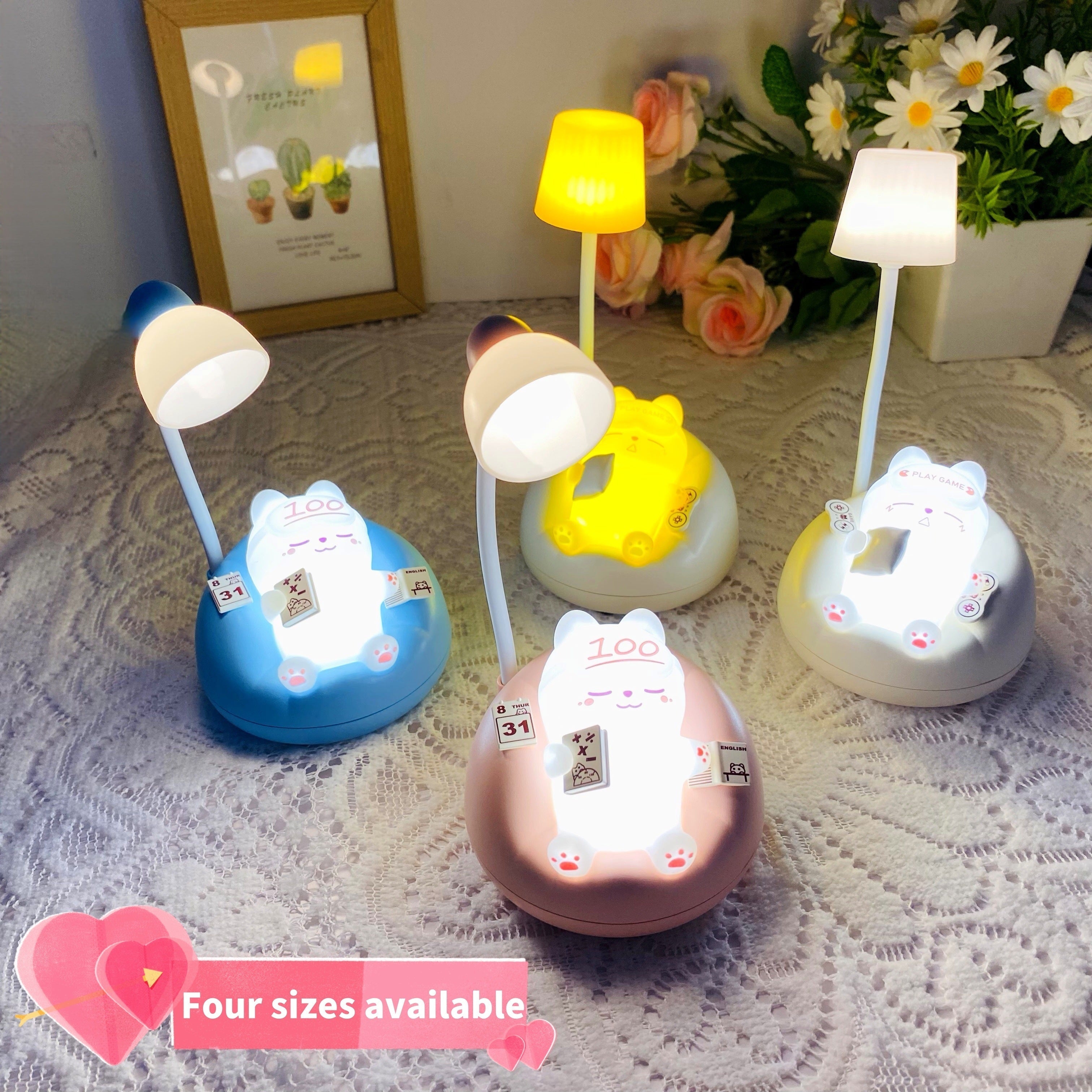 SleepyKitten Lamp - USB Rechargeable LED Night Light