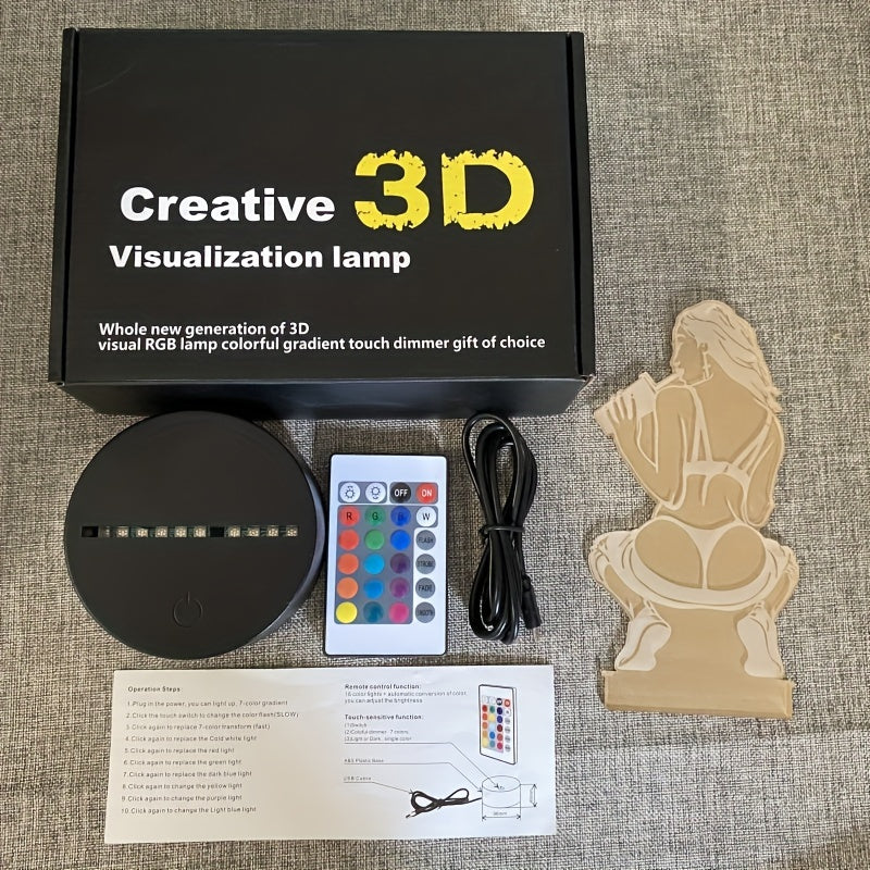 DecoLamp - Stylish 3D Table Lamp with Color Choice