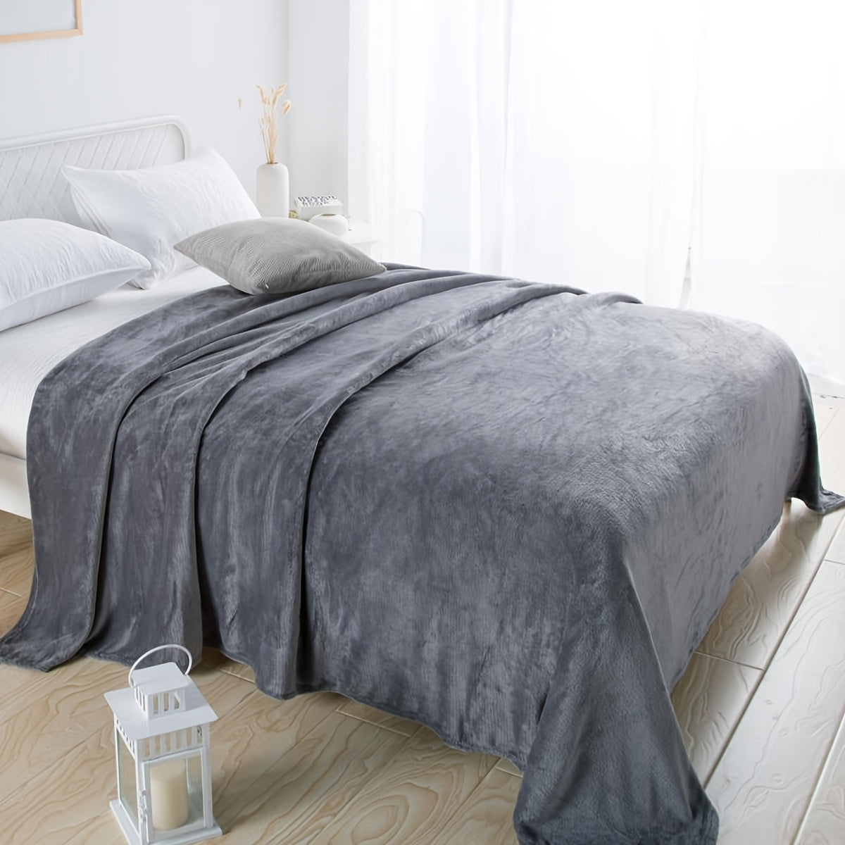 Grey Flannel Blanket - Luxurious Comfort for All Seasons