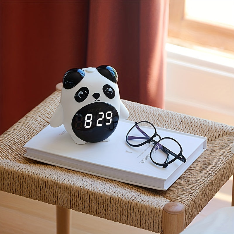 PandaGlow Clock - Cute Rechargeable Alarm Clock with Temperature