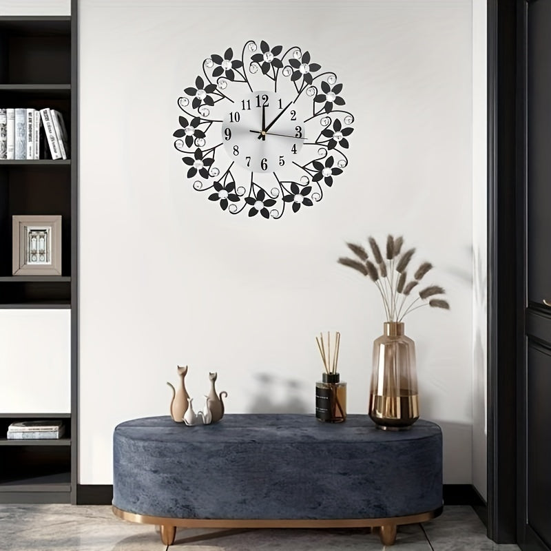 EleganceClock - Design Väggklocka 14 Tum Svart