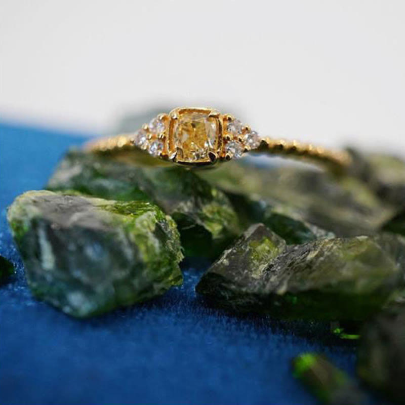 Refined Citrine Ring of Natural Origin - Alina