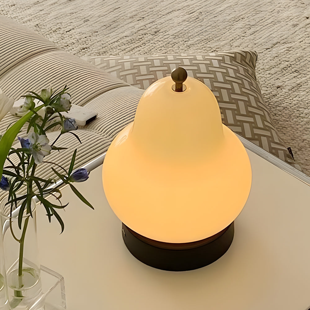 Elegant pear-shaped USB lamp with dimmable LED