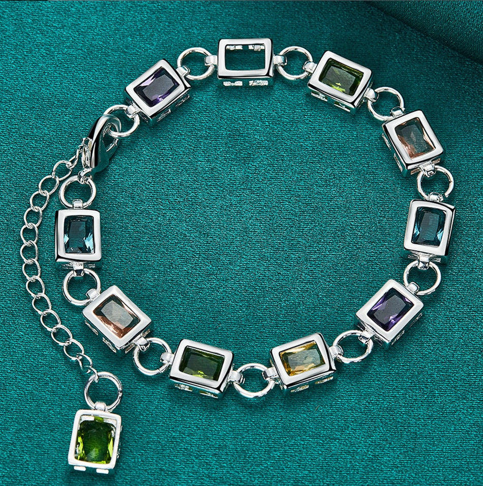Luxe Multicolor Zircon Bracelet with Radiant Stones