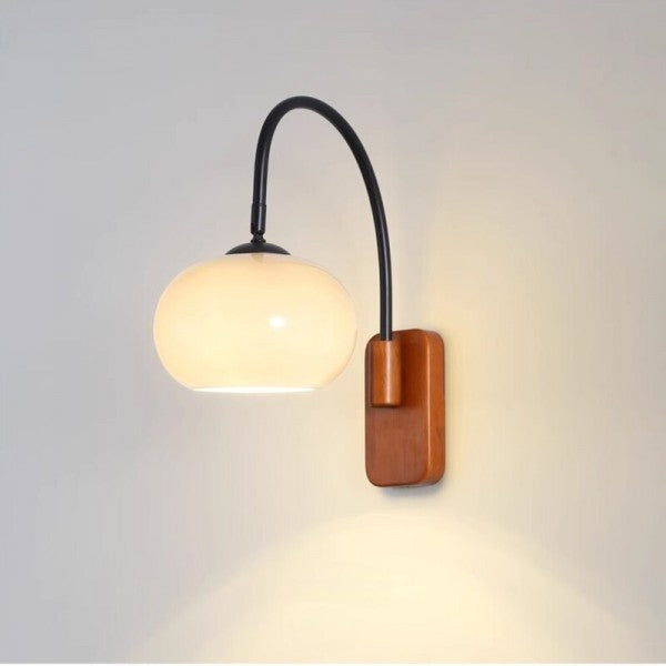 Orbite Wall Lamp – Elegant Wall Lamp Made of Khaki Glass