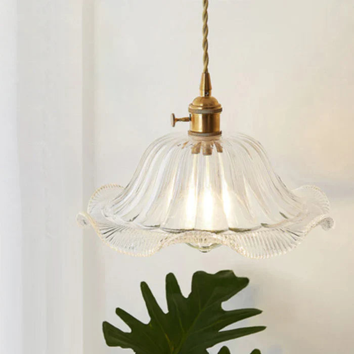 OpulentGlow Pendant – Elegant Glass Ceiling Lamp