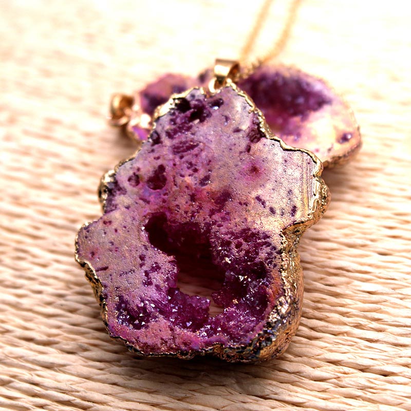 Gaia Natural Crystals Geode Hanging Decoration