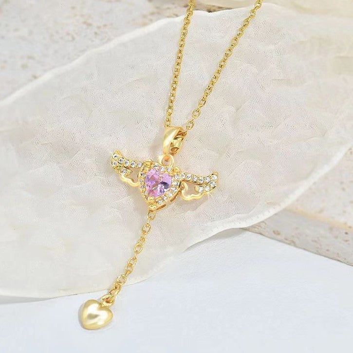 Livia Necklace - Elegant Angel Wing Pendant