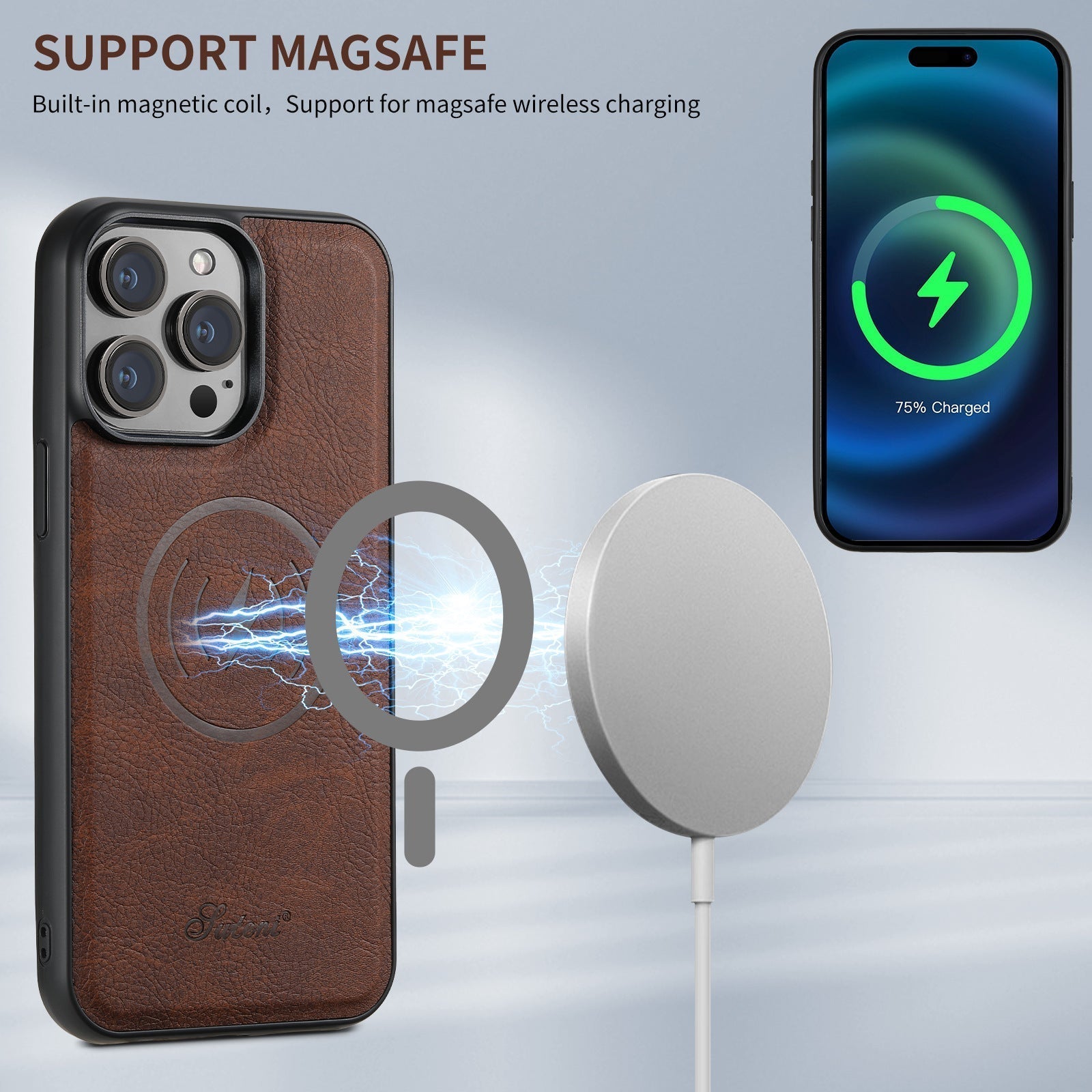 LuxLeather Case - Elegant Leather Phone Case with MagSafe