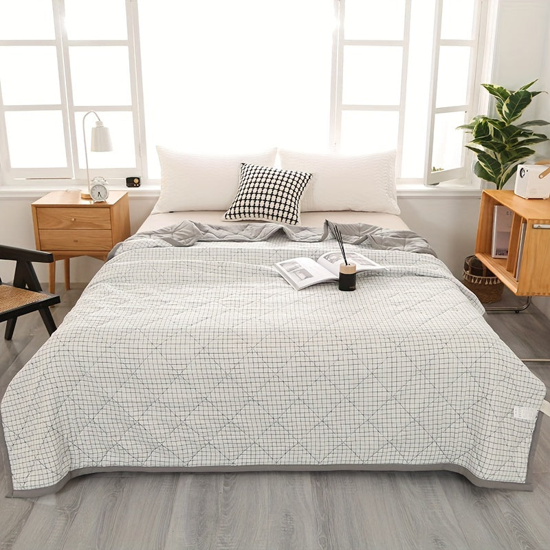 Elegant Preppy Plaid Summer Blankets for Cold Nights