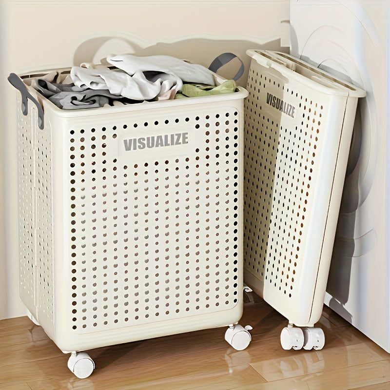 Efficient – Foldable Laundry Basket with Wheels for Easy Transport