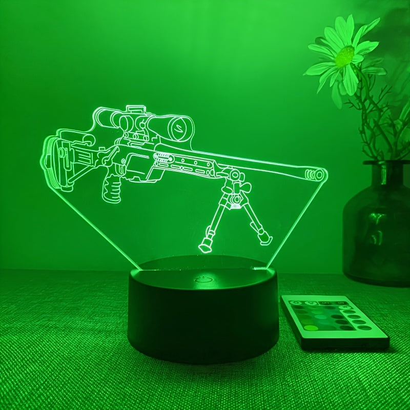 LumiGlow – 3D LED Night Light Black Gunmetal 16 Colors