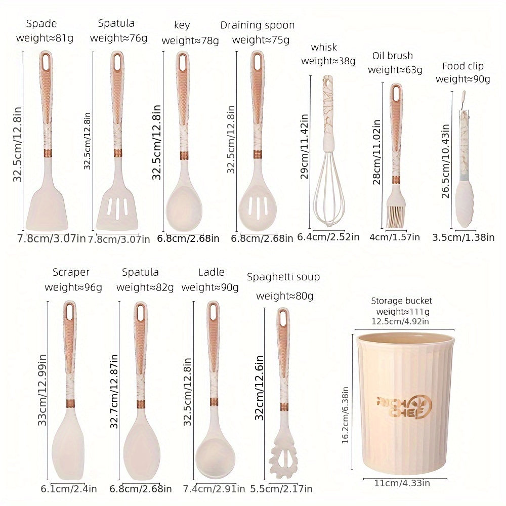 Premium Cooking - Kitchen Joy with the Elegant Silicone Kitchen Utensil Set